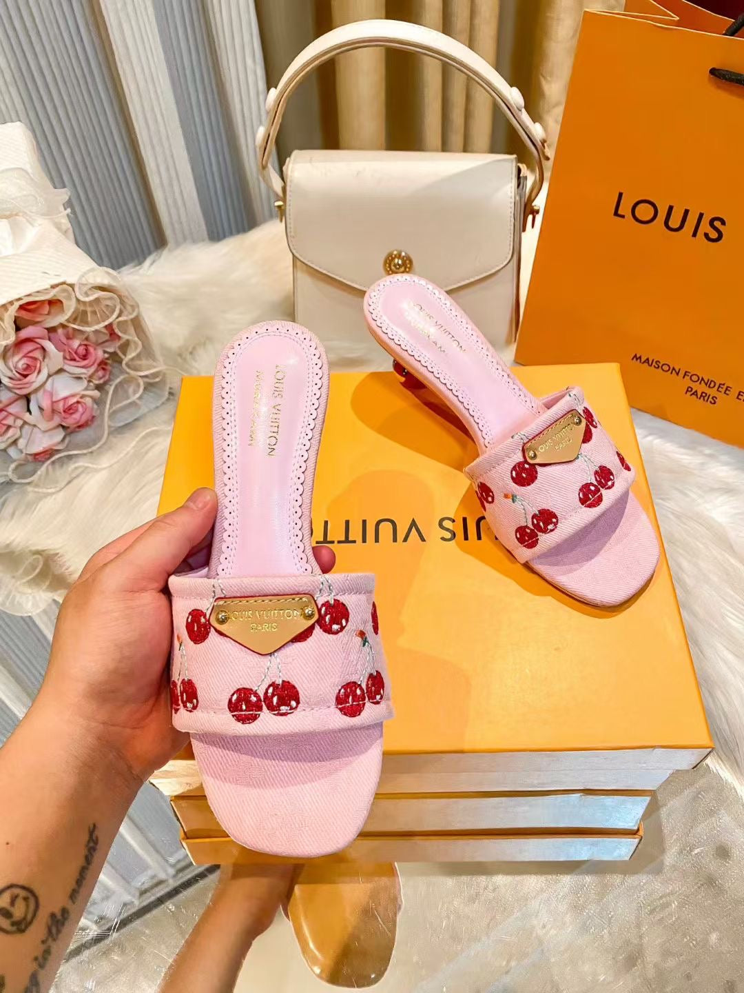 Lv Cherry Heels