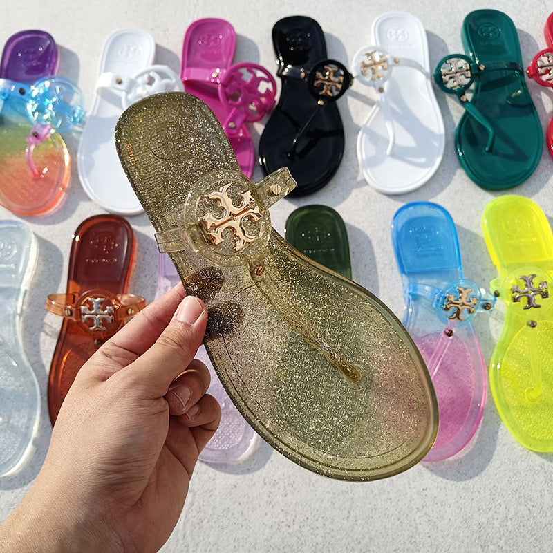 T Burch Famous Jelly Slippers ( Multi Colours )