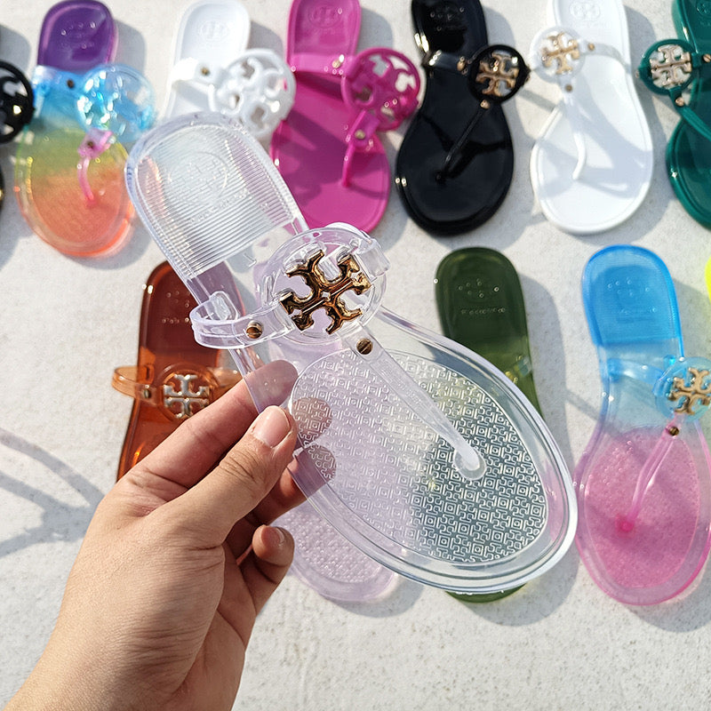 T Burch Famous Jelly Slippers ( Multi Colours )