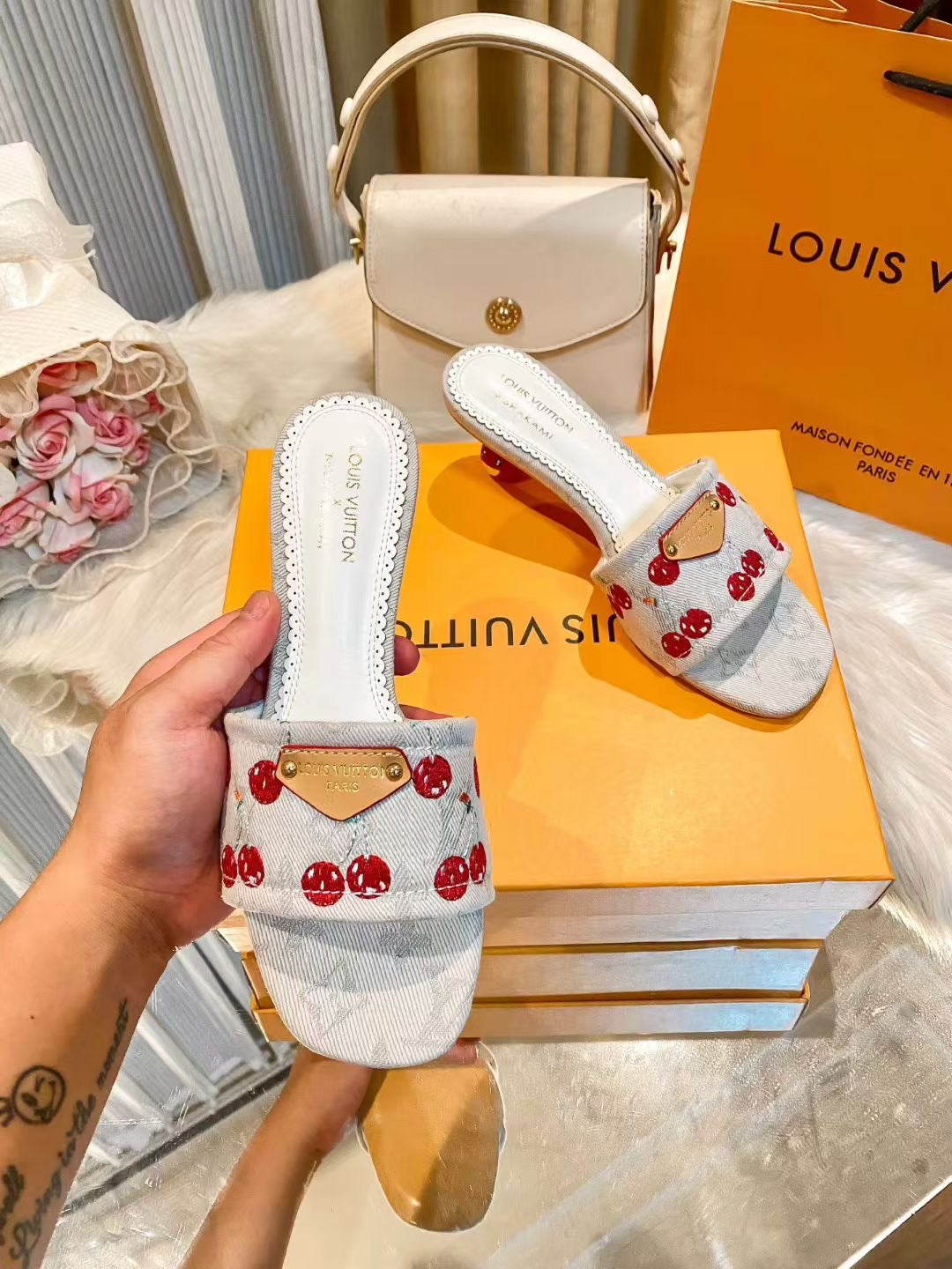 Lv Cherry Heels