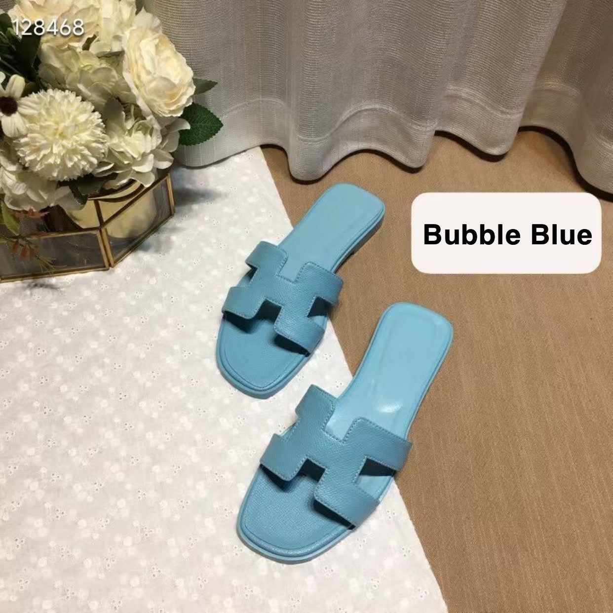 H*rmes Slipper in Bubble Blue