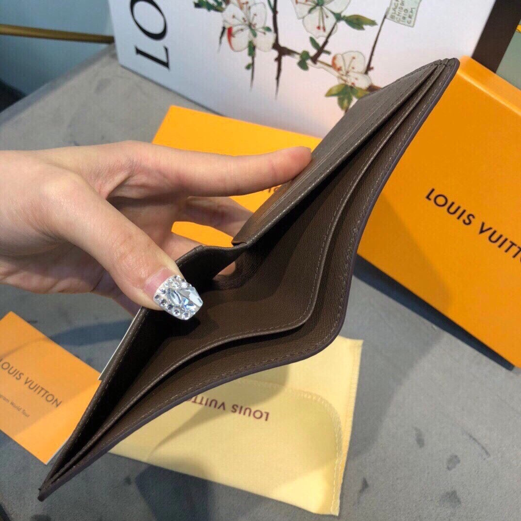 Lv Genuine Leather Wallets