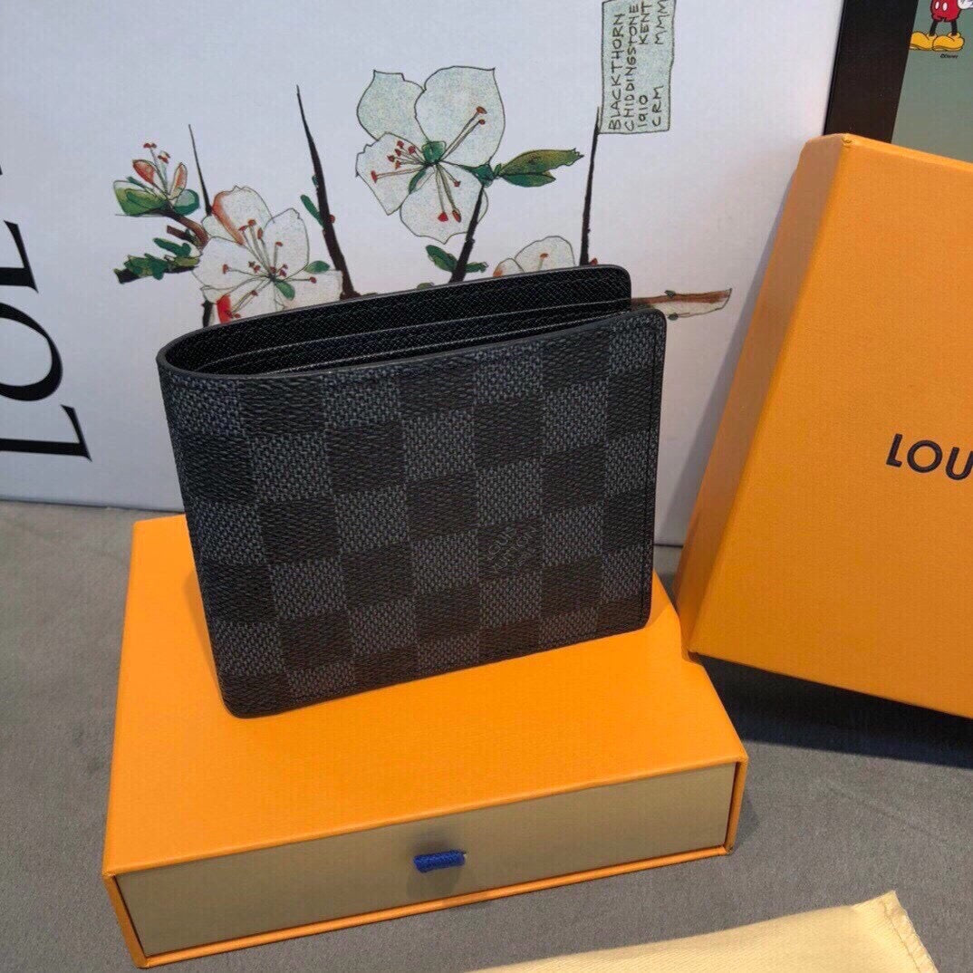 Lv Genuine Leather Wallets
