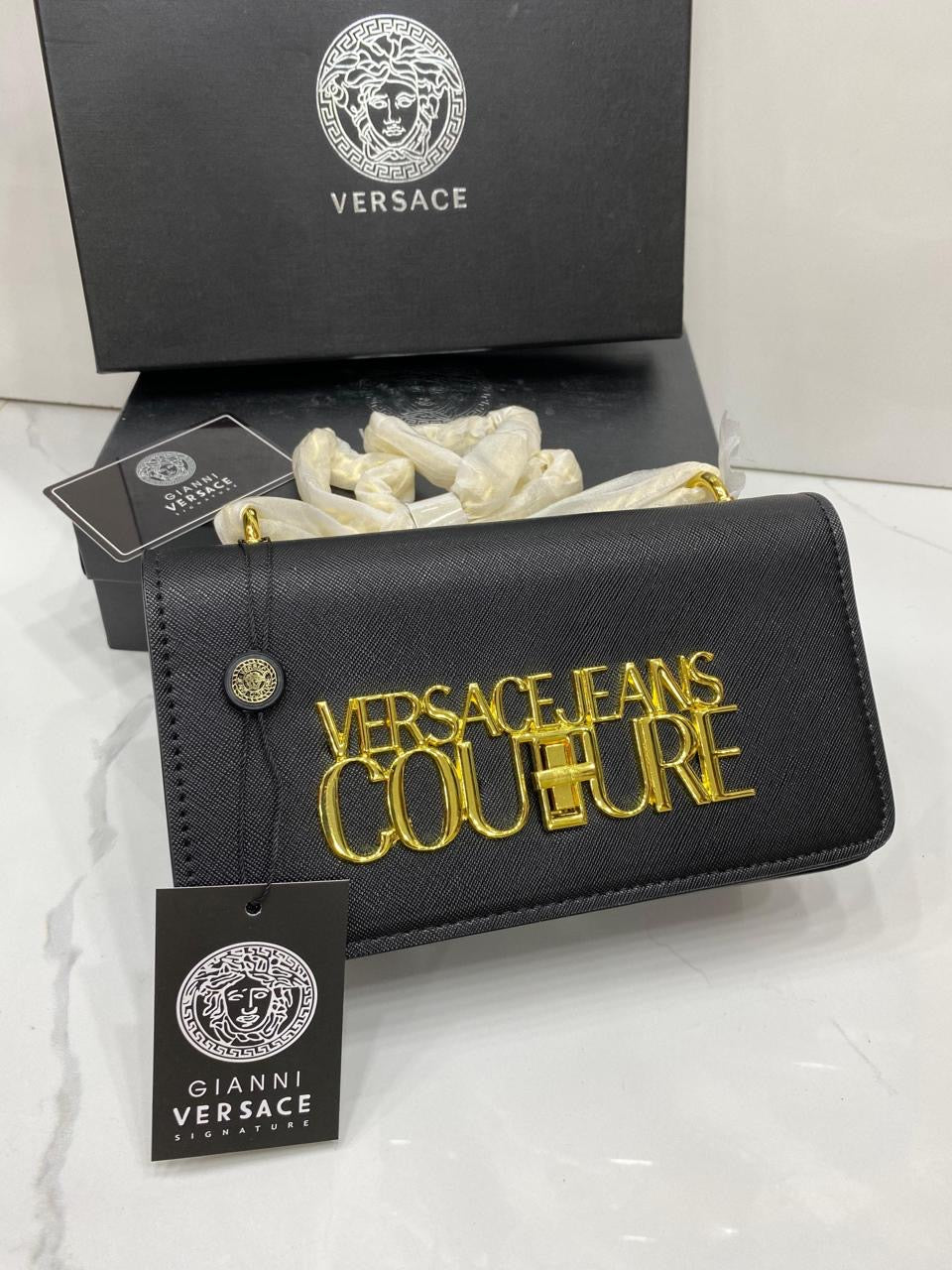 V*rsace JEANS COUTURE SHOULDER BAG