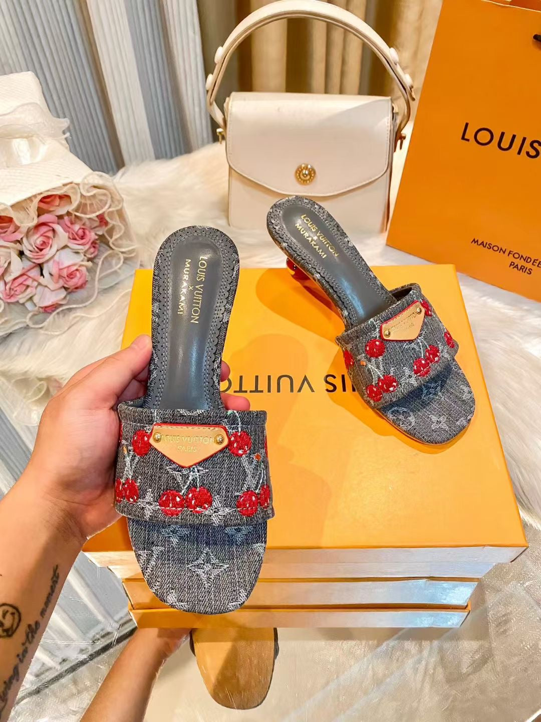 Lv Cherry Heels