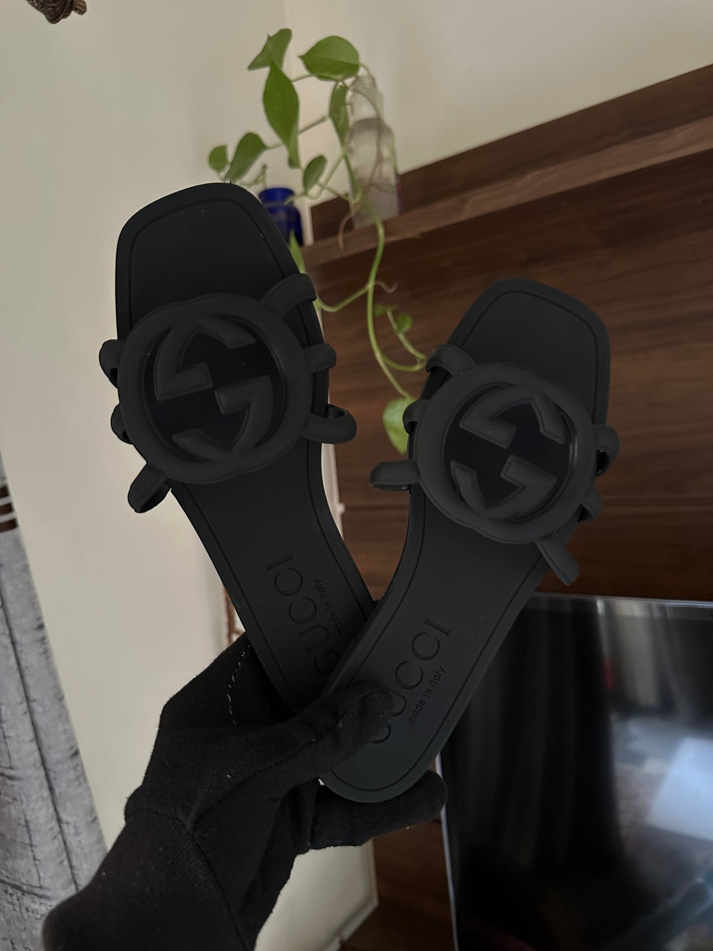 GG Black Slipper/Slide