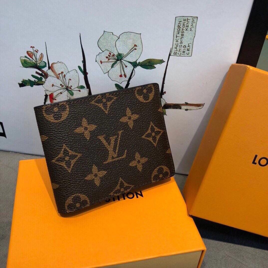 Lv Genuine Leather Wallets