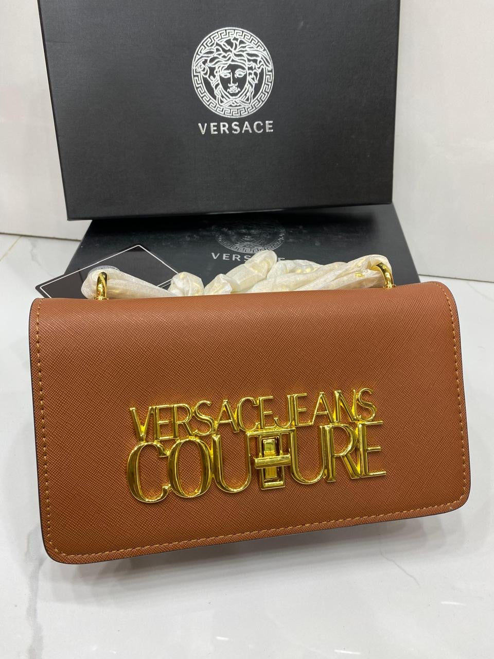 V*rsace JEANS COUTURE SHOULDER BAG