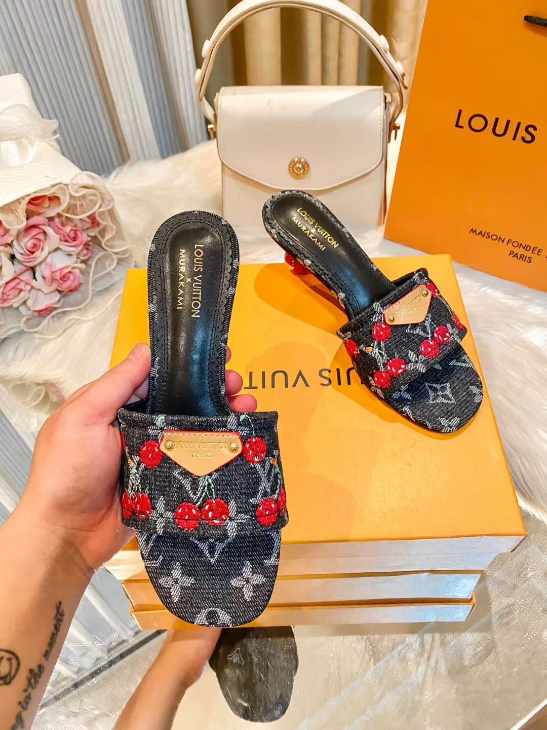 Lv Cherry Heels