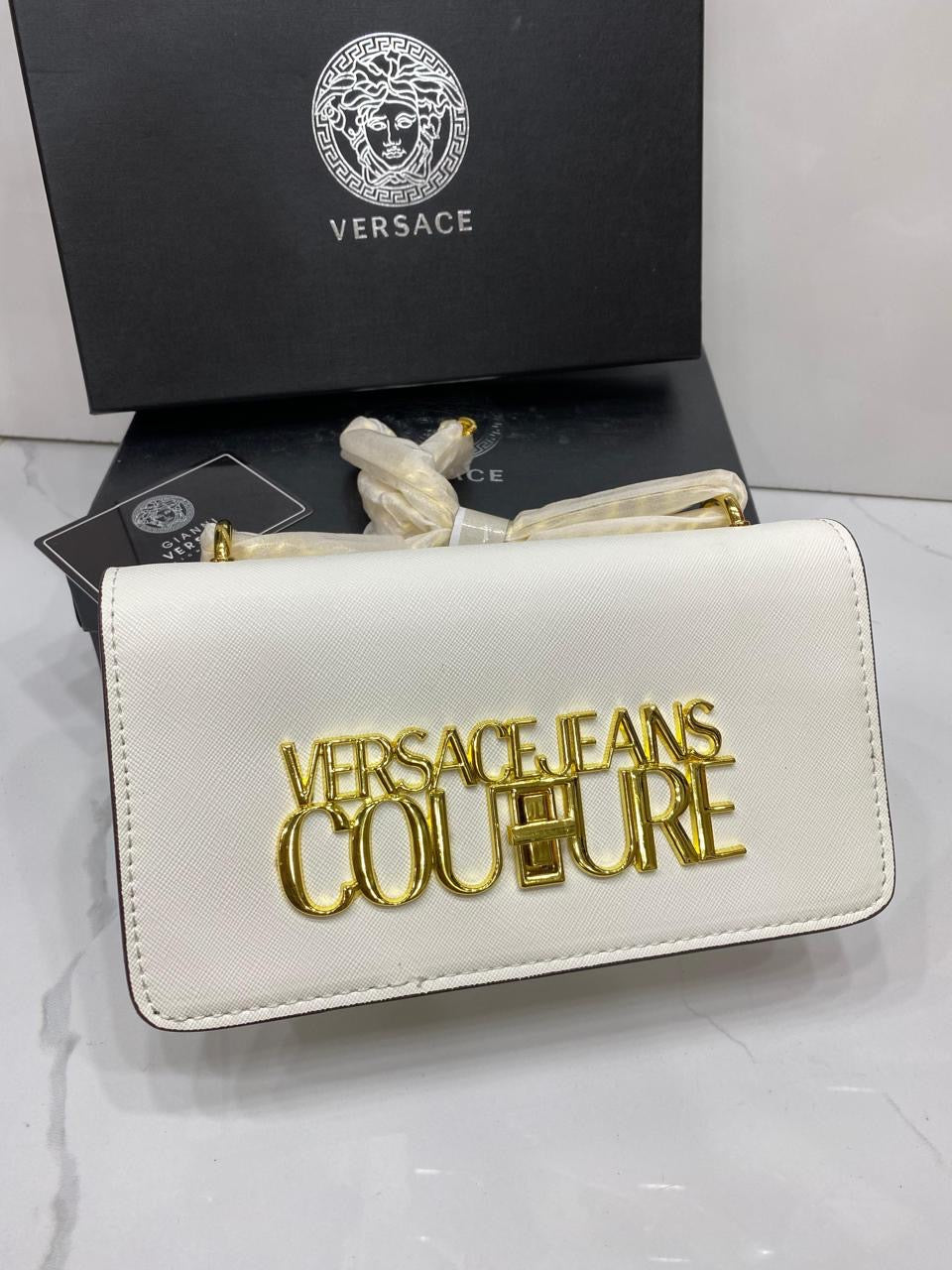 V*rsace JEANS COUTURE SHOULDER BAG