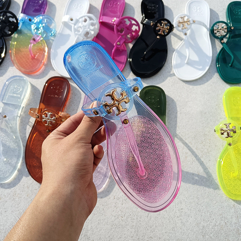 T Burch Famous Jelly Slippers ( Multi Colours )
