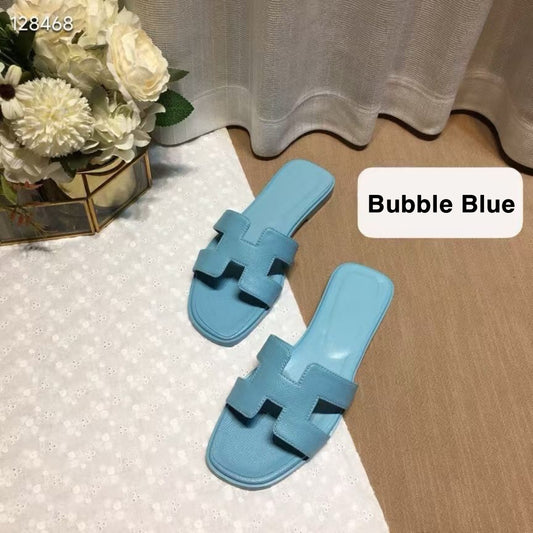 H*rmes Slipper in Bubble Blue