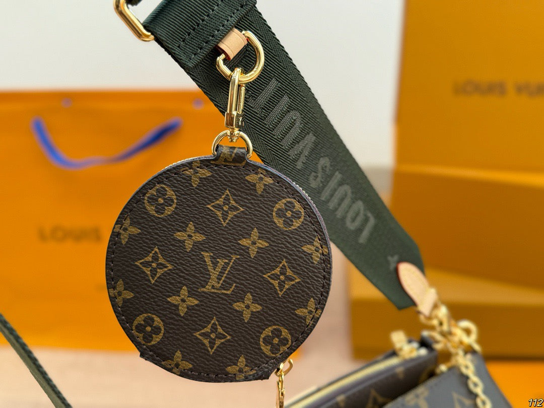 Lv Pochette Bag ( Green Belt )
