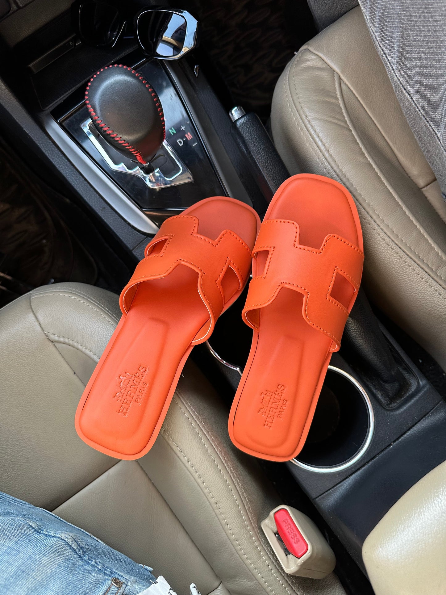 H*rmes Slipper orange