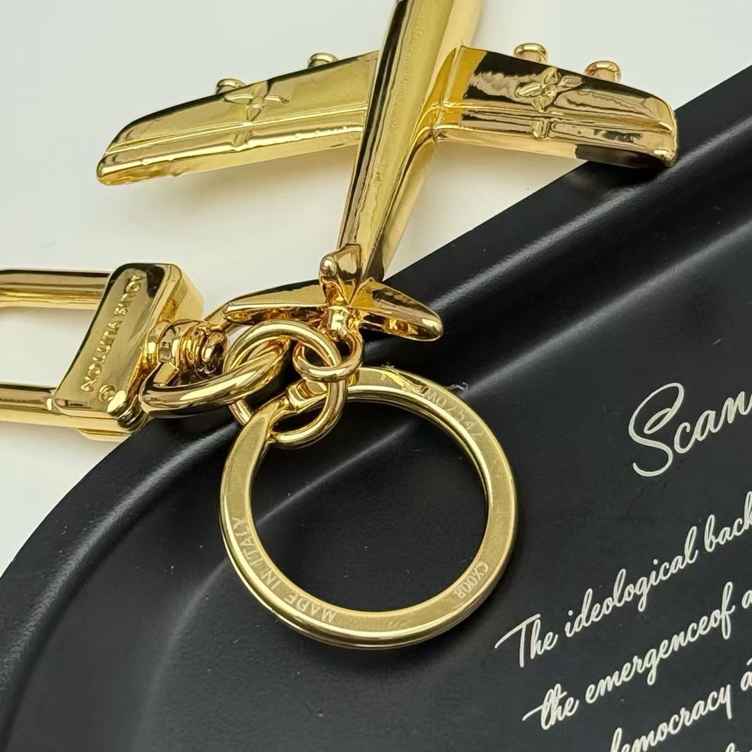 Lv Famous Plane Keychain