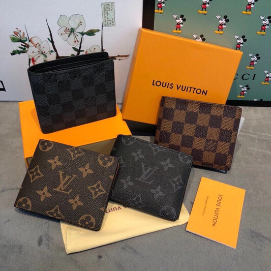 Lv Genuine Leather Wallets