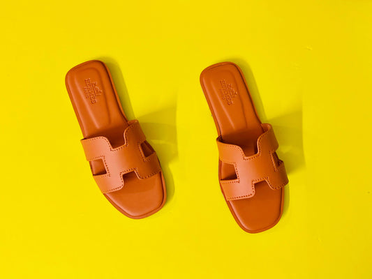 H*rmes Slipper orange