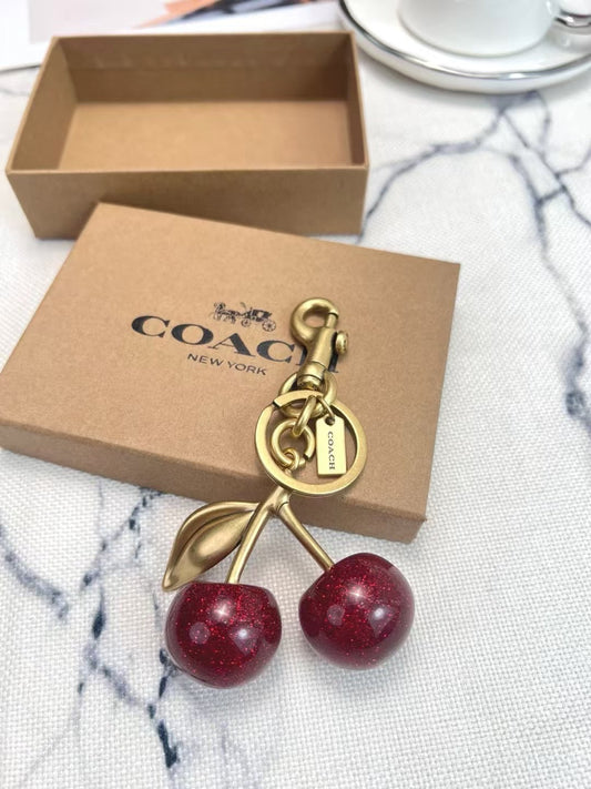 C*ach Cherry Charm Keychain